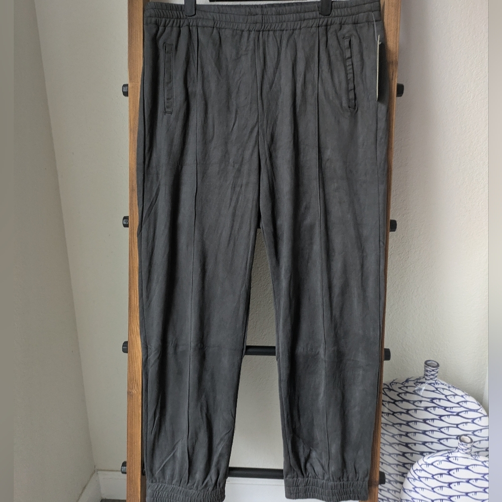 NWT Trctr Women's Dark Gray Suede Pants - Size 14